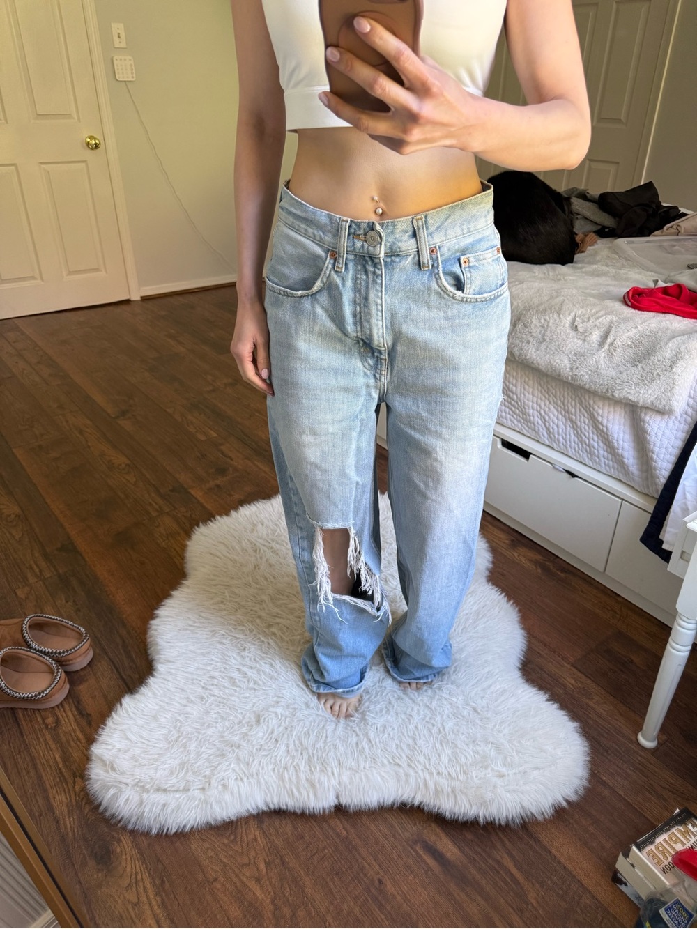 BDG Light Blue Distressed Boyfriend Jeans